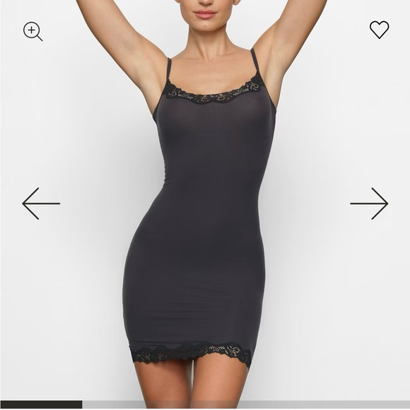SKIMS Fits Everybody Lace Slip Dress - Picture 1 of 9